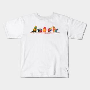 Sweet Watercolor Songbirds Kids T-Shirt